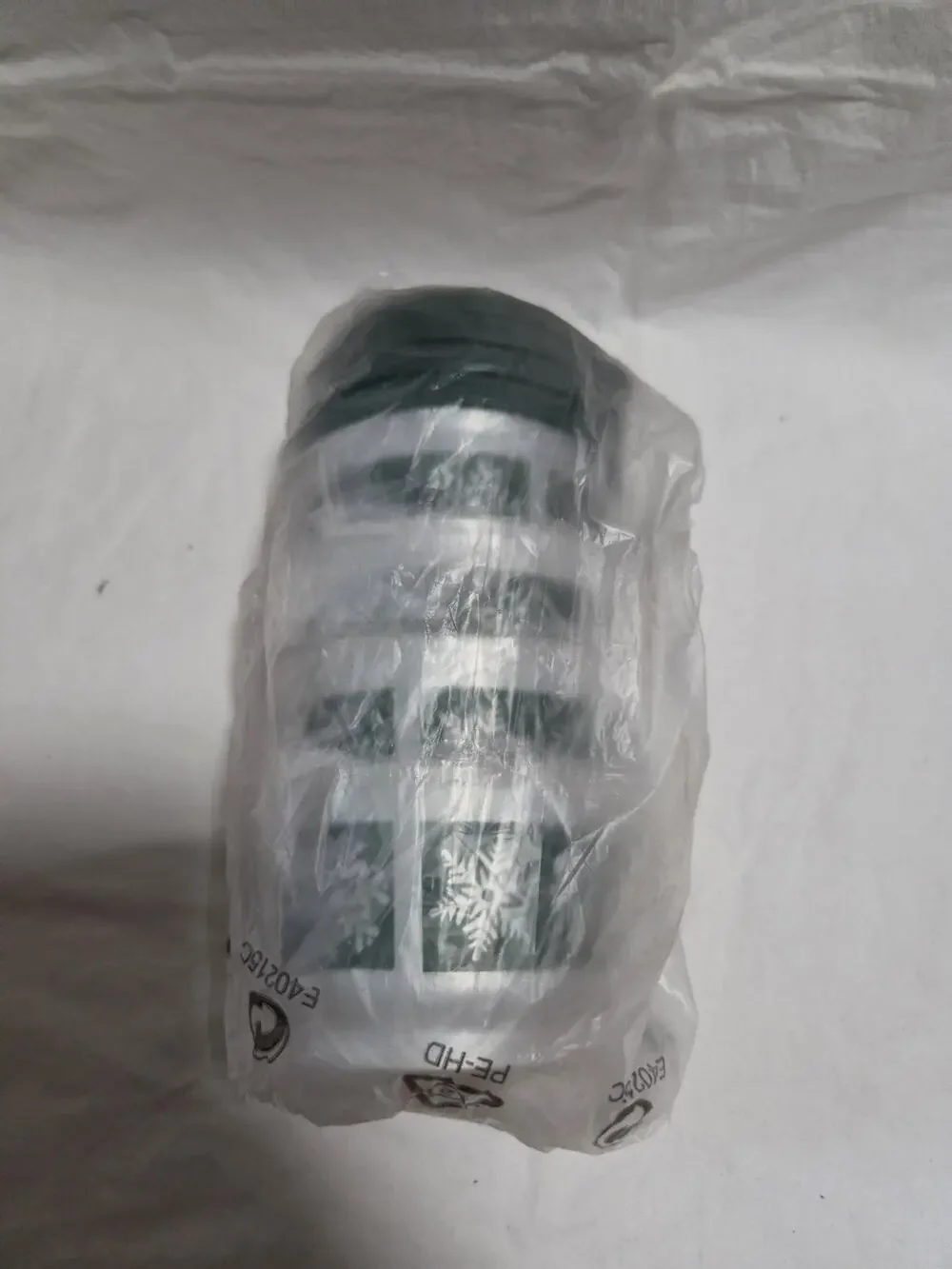 Tupperware Snow Place Like Home Holiday Snack Cups Set Snowflakes Green Seal New